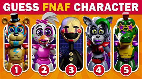 Guess The Fnaf Character Fnaf Quiz Youtube