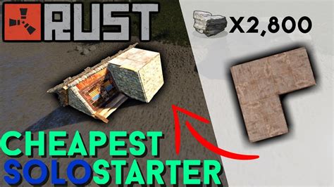 RUST CHEAPEST Solo Starter Base Building 3 0 YouTube