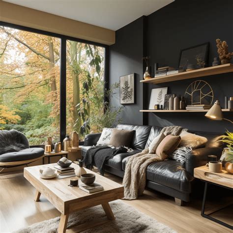 Salon noir et bois 13 idées pour réussir sa décoration