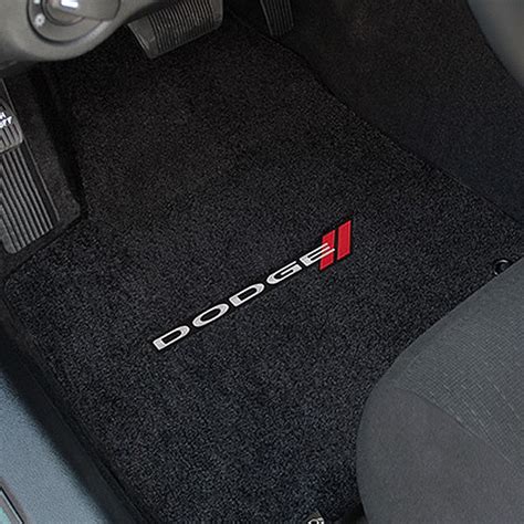 Lloyd Mats® 600029 Ultimat™ Custom Fit 1st Row Ebony Floor Mats With Dodge Logo