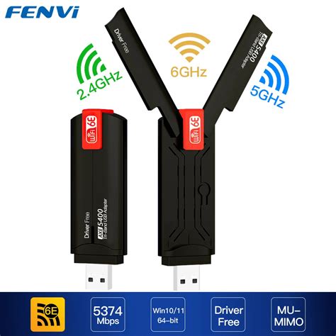 Fvi Adaptador USB WIFI 6E 5400Mbps 2 4G 5G 6GHz Wifi6 Dongle USB 3 0