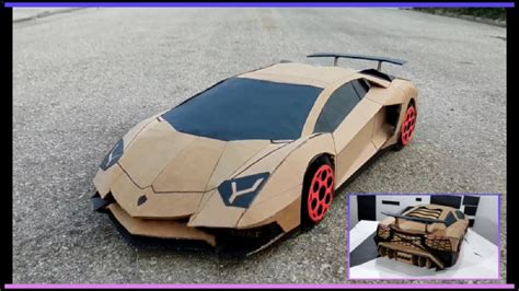 Lamborghini De Carton Carro De Carton Con Motor De Cuerdas