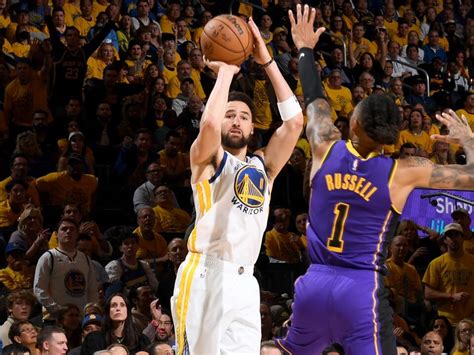 Lakers Vs Warriors Final Score Results Klay Thompson Catches Fire As