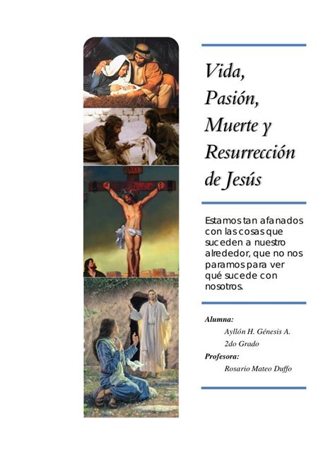 Vida Pasión Muerte Y Resurrección De Jesús