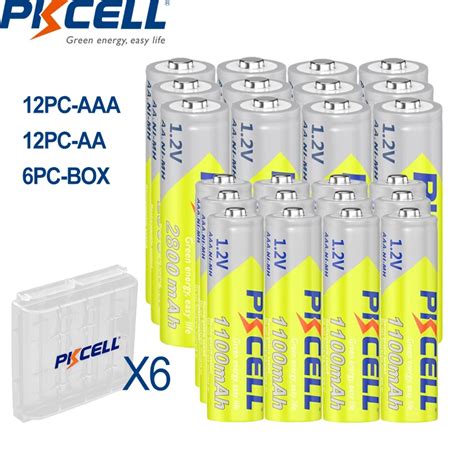 PKCELL Batterie Aste Pour Appareil Photo Et Jouet AA 24 2800mAh 12