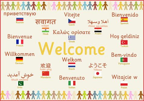 Early Learning Resources Multilingual ‘Welcome’ Poster