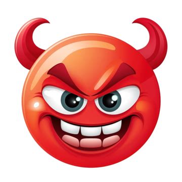 Emoji De Cara Sonriente Roja Con Cuernos PNG Dibujos Cuernos Demonio