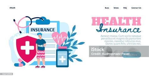 Template Spanduk Web Untuk Ilustrasi Vektor Layanan Asuransi Jiwa Dan