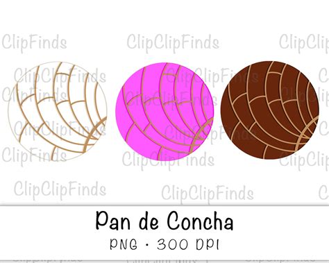 Pan De Concha Pan Dulce Mexican Sweet Bread Png Transparent Etsy