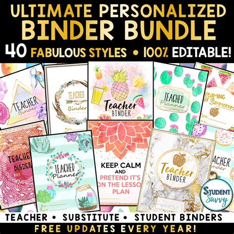 40 Teacher Binder Covers You Need For 2019 2020 Student Savvy