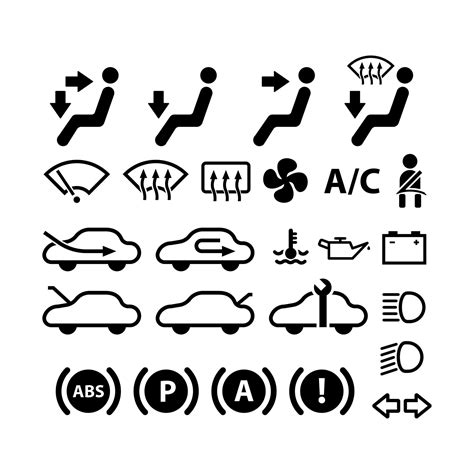 Car dashboard icon and symbol 1222747 Vector Art at Vecteezy