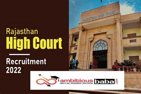 Rajasthan High Court Recruitment 2022 2756 Post For Clerk JJA