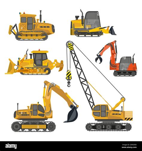 Building work, construction machinery equipment isolated icons Stock Vector Image & Art - Alamy