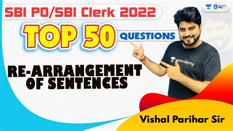 Top Re Arrangement Of Sentences Sbi Po Clerk English By