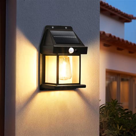 Gigalumi Solar Wall Lights Outdoor Dusk To Dawn Motion Sensor Lights