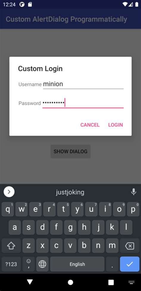 Create AlertDialog With Complex Custom Layout Programmatically PCSalt