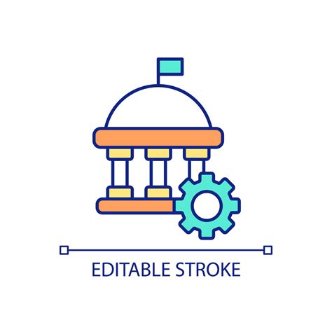 Government processes and procedures RGB color icon. Management system