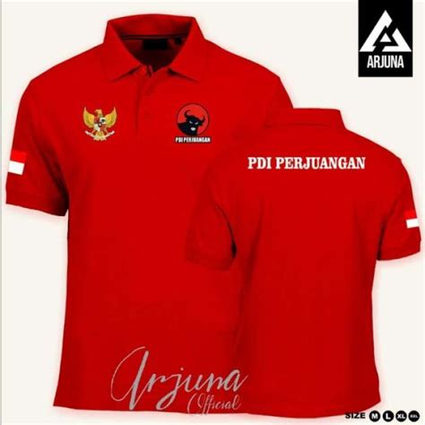 Promo Polo Shirt Kaos Kerah Partai Pdi Perjuangan Tahun Model