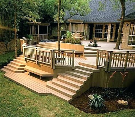 Multilevel Deck Ideas Multi Level Deck Ideas Elevated Multi Level Deck Ideas Ele Deck Railing