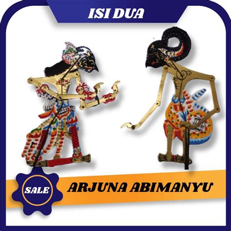 Jual Sepasang Isi Tokoh Arjuna Abimanyu Tokoh Wayang Kulit Wayang