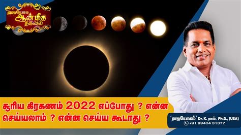 சூரிய கிரகணம் 2022 எப்போது என்னசெய்யலாம் என்ன செய்ய கூடாது Dr