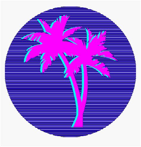 Transparent Blue Aesthetic Png Vaporwave Palm Tree Transparent Png