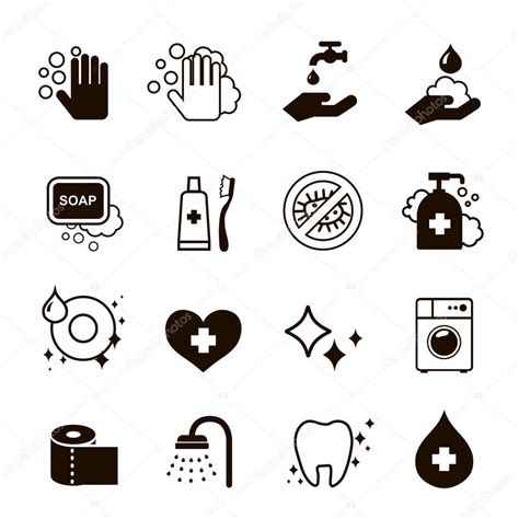 Hygiene Icons Set Stock Vector Lightkite 83872818