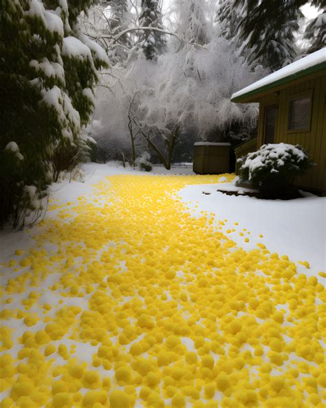 Clumps of Yellow snow - Impossible Images - Unique stock images for ...