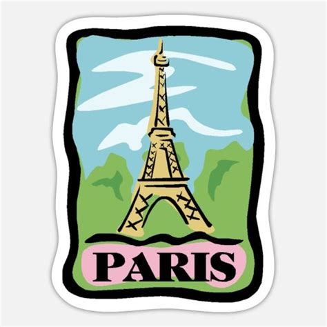 Eiffel Tower Simple Paris Graphic France Sticker France Love Paris