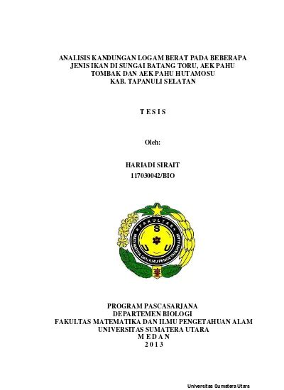 Análisis Kandungan Logam Berat Pada Beberapa Jenis Ikan yang Terdapat