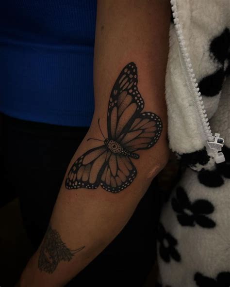 Butterfly tattoo / elbow butterfly tattoo | Elbow tattoos, Butterfly ...