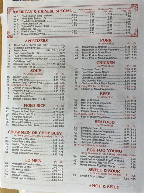 Menu At Mr Lu Chinese Restaurant Winston Salem New Walkertown Rd