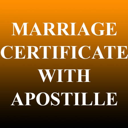 Marriage Certificate with Apostille - Records NV