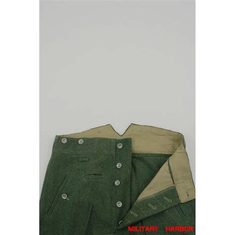 Wwii German M40 Gebirgsjägers Field Wool Trouserswool Heer Trousers Military Harbor