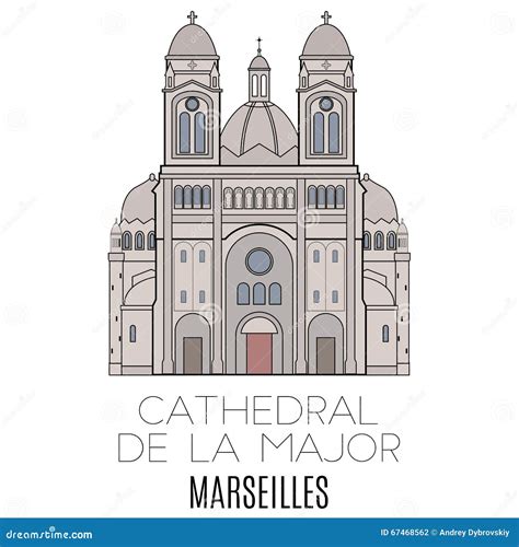 Marseille Cathedral Painting Royalty-Free Stock Photo | CartoonDealer ...