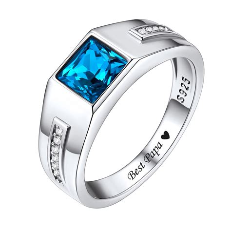 birthstone ring men 8