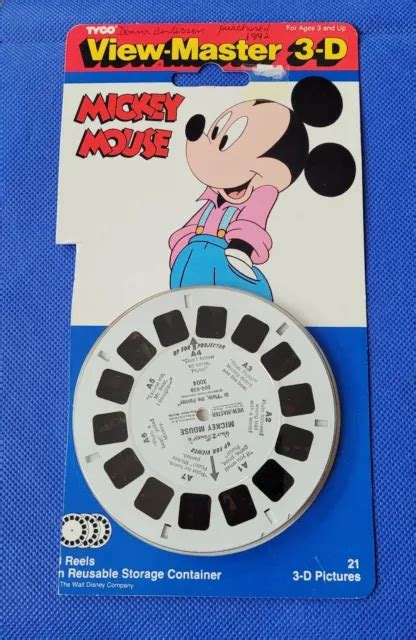 DISNEY DISNEY S MICKEY Mouse Cartoons Cartoon View Master 3 Reels Open