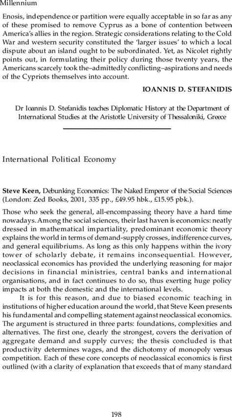 Book Review International Political Economy Steve Keen Debunking