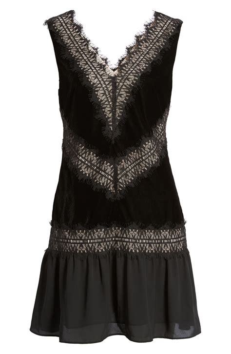 Chelsea28 Velvet And Lace Dress Nordstrom