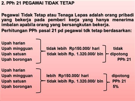 Contoh Perhitungan Pph Pegawai Tidak Tetap Berbagai Contoh