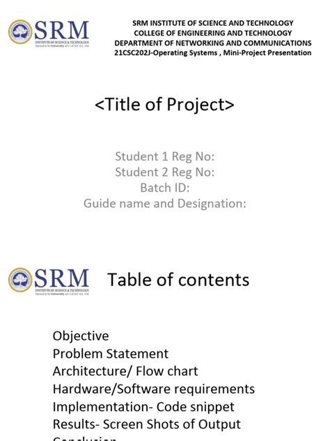 Project PPT Template | PDF