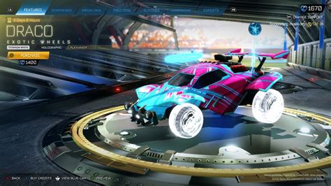 Rocket League Item Shop Holographic Titanium White Draco Wheels