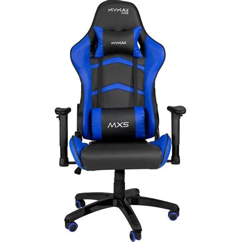 Cadeira Gamer Azul Giratoria Mymax Extra