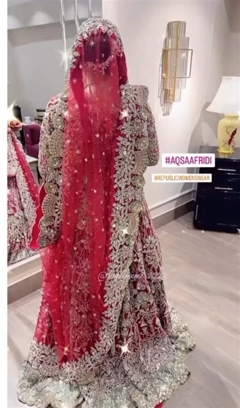 Shahid Afridi Daughter Aqsas Wedding Dresses Price Reviewitpk