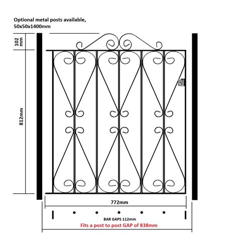 Regent Scroll Metal Garden Gate Mm High Burbage Iron Craft