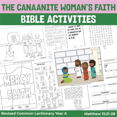 The Canaanite Woman's Faith Activity Pages - Bible Crafts Shop