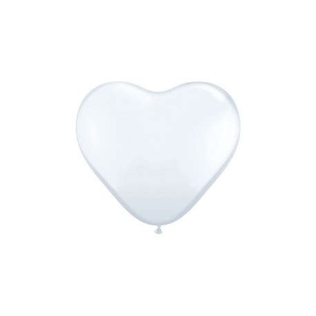 Ballons Coeur White Cm Qualatex