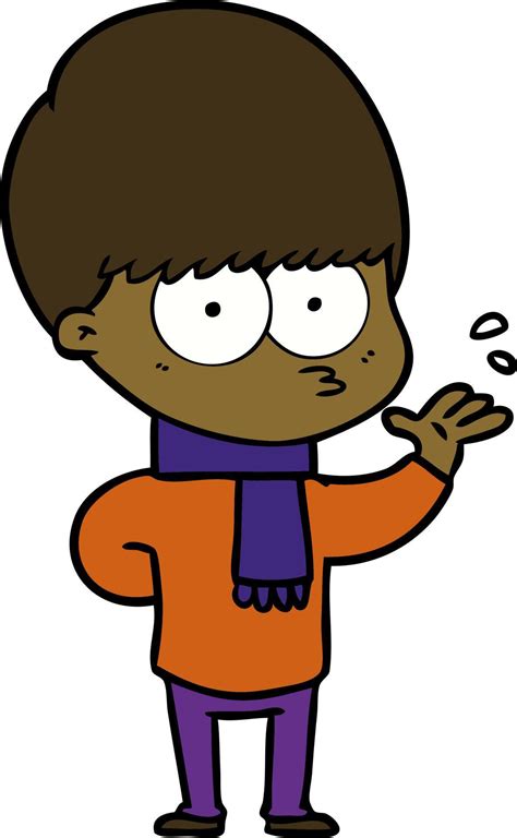 Cartoon suspicious boy 13548773 Vector Art at Vecteezy