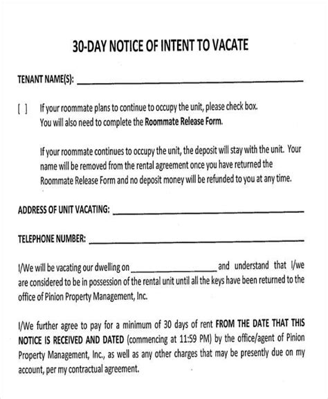 30 Day Eviction Notice Form Template Illinois Longislandbxe