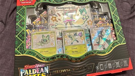 Opening The Pokémon Tcg Meowscarada Ex Premium Collection Paldean Fates Youtube